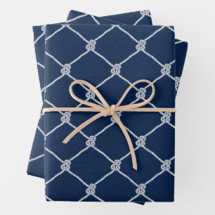 Zeiltouwen nautische kust inpakpapier vel