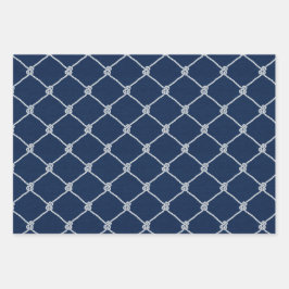 Zeiltouwen nautische kust inpakpapier vel