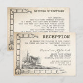 zeilvaart vintage boot ontvangst kaarten (Voorkant / Achterkant)