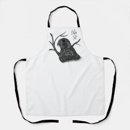 Zeilvalk in Boomtakken met Handgeschreven Tekst Schort