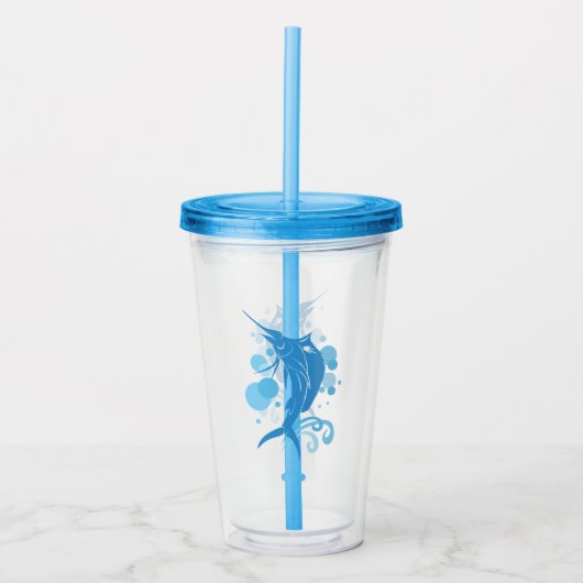 Zeilvis Acryl Drinkbeker (Voorkant)