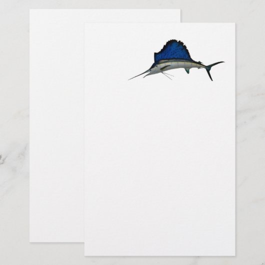 Zeilvis Briefpapier (Voorkant / Achterkant)