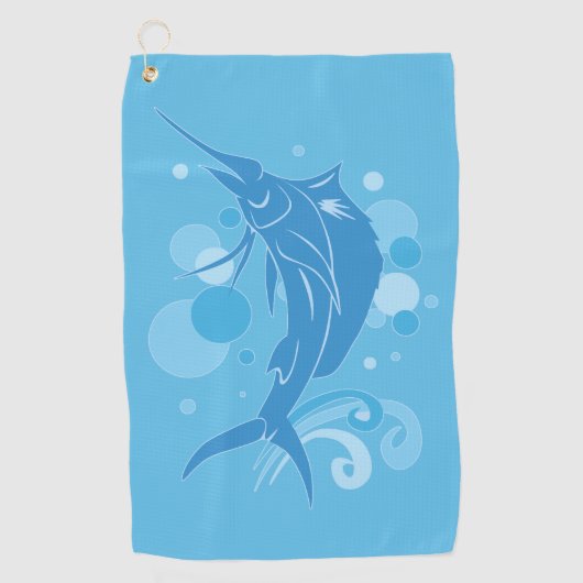 Zeilvis Golfhanddoek (Voorkant)