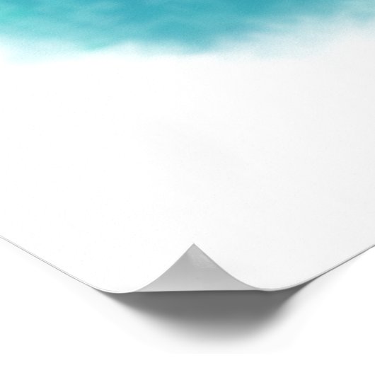 Zeilvis in Waterverf Poster (Hoek)