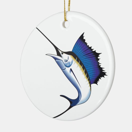 Zeilvis Keramisch Ornament (Links)