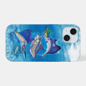 Zeilvis, Marlin, Maui, getransponeerd over de ocea iPhone 15 Case (Achterkant horizontaal)
