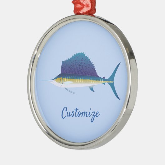 Zeilvis Thunder_Cove Metalen Ornament (Links)