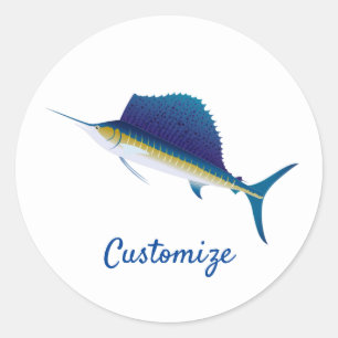 Zeilvis Thunder_Cove Ronde Sticker