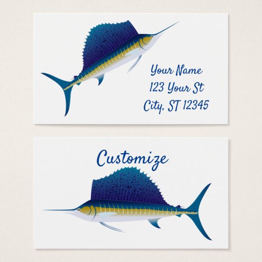 Zeilvis Thunder_Cove Visitekaartje (Voorkant /achterkant)