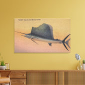 Zeilvis uit Gulf Stream, Florida Canvas Afdruk (Insitu (Woonkamer))