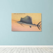 Zeilvis uit Gulf Stream, Florida Canvas Afdruk (Insitu (Houten vloer))