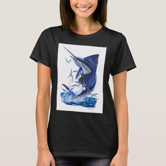 Zeilvissen en ballyhoo t-shirt (Voorkant)