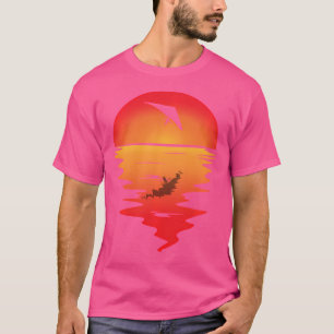 Zeilvlieger Vliegen Zweven Vintage Zonsondergang Z T-shirt