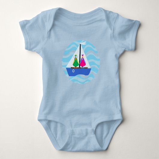 Zeilvogels Baby Bodysuit (Voorkant)