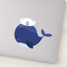 Zeilwalvis, kleine walvis, taarvis, blauwe walvis sticker