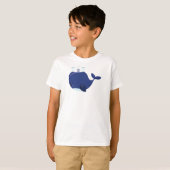 Zeilwalvis, kleine walvis, taarvis, blauwe walvis t-shirt (Voorkant volledig)