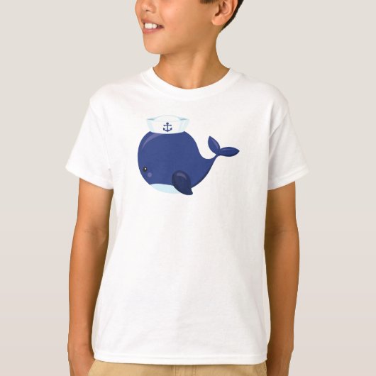 Zeilwalvis, kleine walvis, taarvis, blauwe walvis t-shirt (Voorkant)
