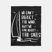 Zeilwind Pas de boot van het zeil aan - Zeilboot Fleece Deken (Voorkant)