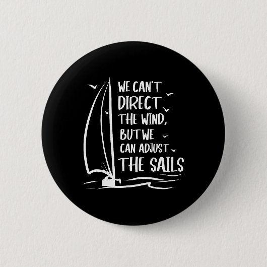 Zeilwind Pas de boot van het zeil aan - Zeilboot Ronde Button 5,7 Cm (Voorkant)