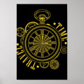 Zeitreise Time Travel Uhr Poster (Voorkant)