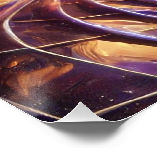 Zeitverzerrung im Schwarzen Loch – Kosmische Uhr i Perfect Poster (Hoek)