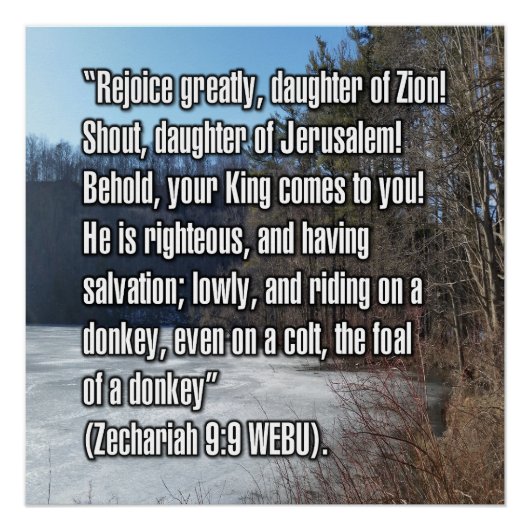 Zekaria 9:9 WEBU Perfect Poster (Voorkant)