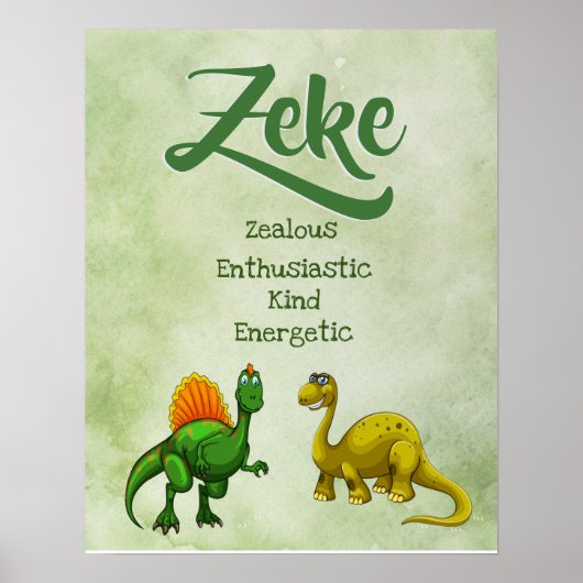 Zeke Name Poster (Voorkant)