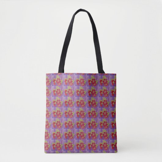 Zekela Art ontwerp abstracte bloemen Tas B (Voorkant)
