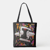 Zekela Art ontwerp abstracte bloemen Tas B (Achterkant)