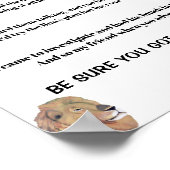 ZEKER DAT JE HET GOEDERENGEdicht HEBT Poster (Hoek)