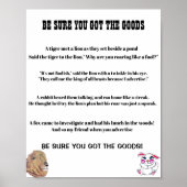 ZEKER DAT JE HET GOEDERENGEdicht HEBT Poster (Voorkant)