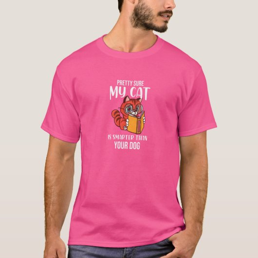 zeker dat mijn kat slimmer is dan uw hond-Intell T-shirt (Voorkant)