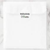 Zeker doenbaar ronde sticker (Tas)