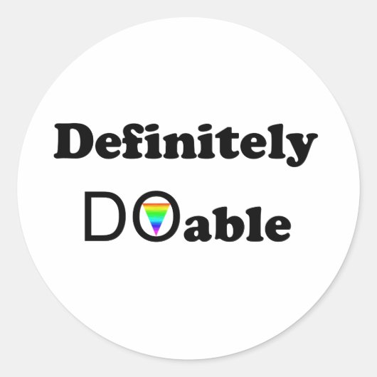 Zeker doenbaar ronde sticker (Voorkant)