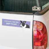 Zeker een konijnenmens (opgezuiverd oor glad haar) bumpersticker (Op Truck)