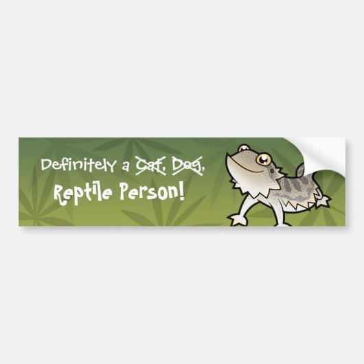 Zeker een Persoon van de Reptiel (bebaard draak) Bumpersticker (Voorkant)