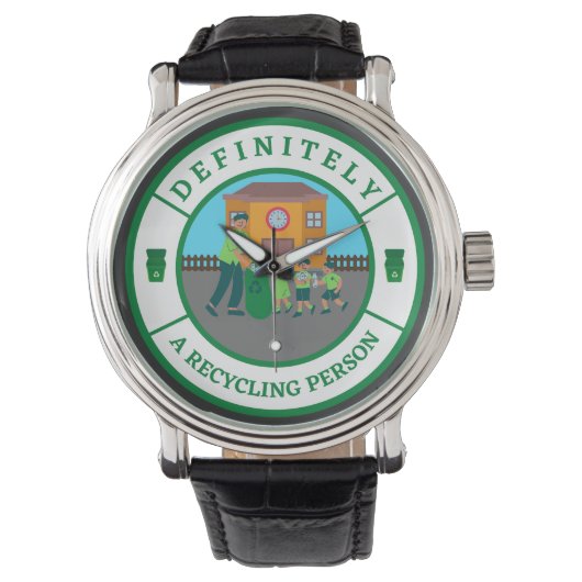 Zeker een recycling persoon horloge (Voorkant)