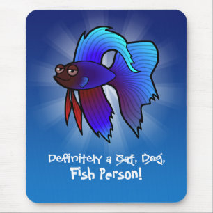 Zeker een vis persoon (betta vis) muismat