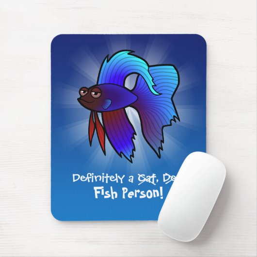 Zeker een vispersoon (betta-vis) muismat (Met muis)