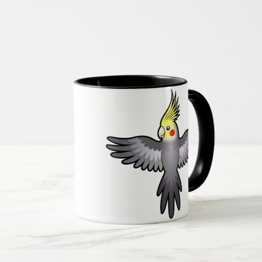 Zeker een vogelmens (cockatiel) mok (Voorkant rechts)