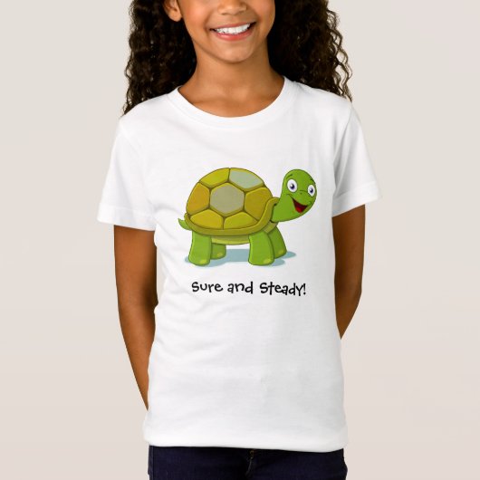 "Zeker en stabiel" Turtle Cartoon Custom T-Shirt (Voorkant)