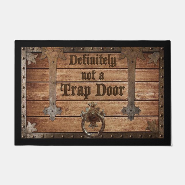 Zeker geen trap-deur-mok, huisvretende cadeau deurmat (Voorkant)