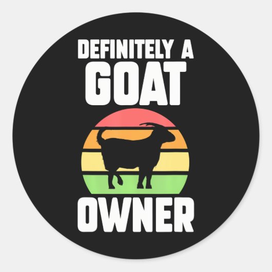 Zeker geiteneigenaar geitenvlees boerderij ronde sticker (Voorkant)