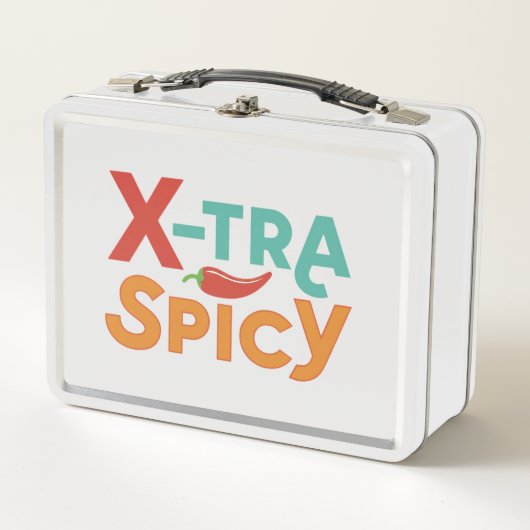 Zeker, hier is een lunchbox ontwerp de tekst "X-tr (Voorkant)