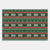 Zeker Naughty Funny Kerstmis Inpakpapier Vel (Voorkant 3)