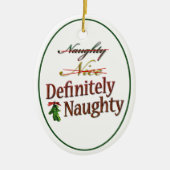 Zeker Naughty Keramisch Ornament (Voorkant)