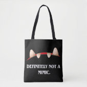 Zeker niet een Mimic Funny Tabletop RPG Tote Bag (Voorkant)