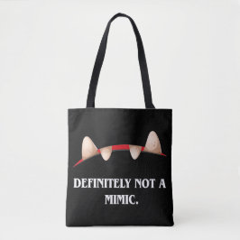 Zeker niet een Mimic Funny Tabletop RPG Tote Bag