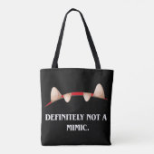 Zeker niet een Mimic Funny Tabletop RPG Tote Bag (Achterkant)