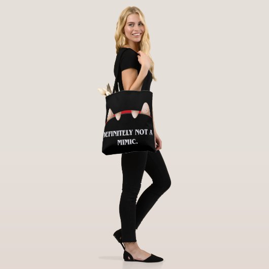 Zeker niet een Mimic Funny Tabletop RPG Tote Bag (Op model)
